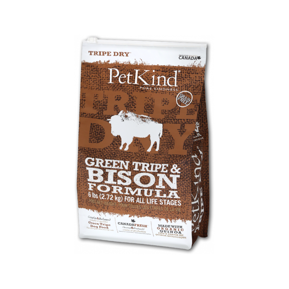 PetKind - All Life Stages Green Tripe & Bison Dog Dry Food 14 lb