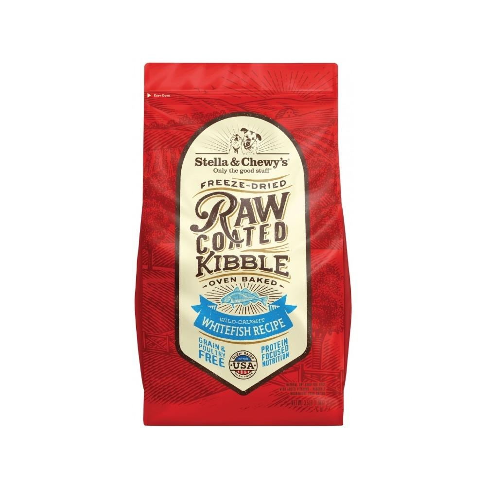 Stella & Chewy's Kibble - Freeze Dried Wild Caught Whitefish Raw Coated Dog Dry Food 3.5 lb